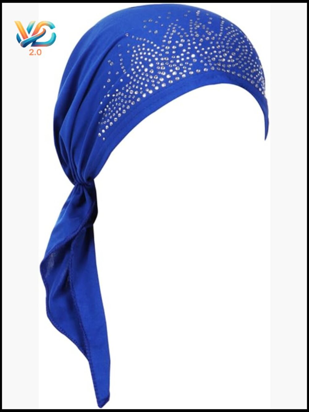 Pre-Tied Rhinestone Head Scarf Soft Turban Cancer Hat Beanie Headwrap Women
